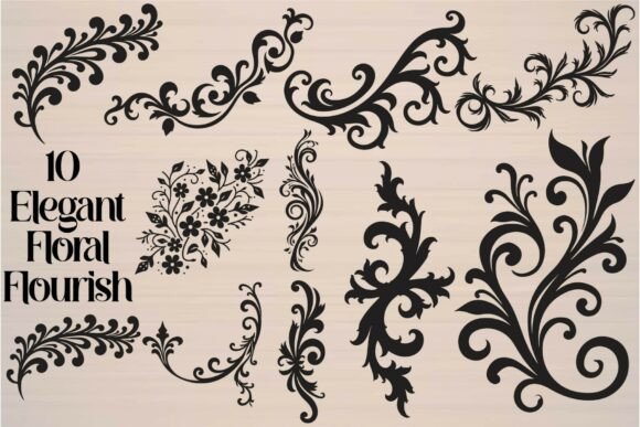 10 Elegant Floral Flourish Designs for Sophisticated Projects