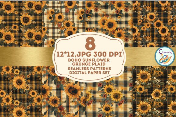 Boho Sunflower Plaid: A Pattern for Every Creative Project