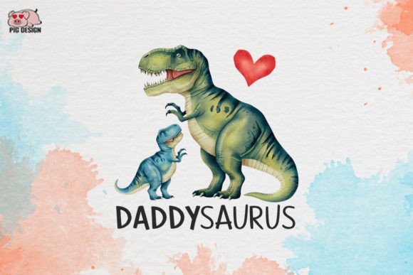 Daddysaurus Clipart PNG Graphics for Modern Creators