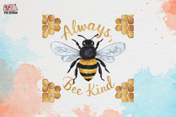 Designing with Heart: The ALWAYS Bee Kind Clipart PNG
