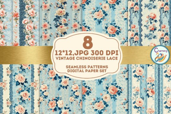 Elegant Vintage Chinoiserie Lace Patterns for Timeless Design