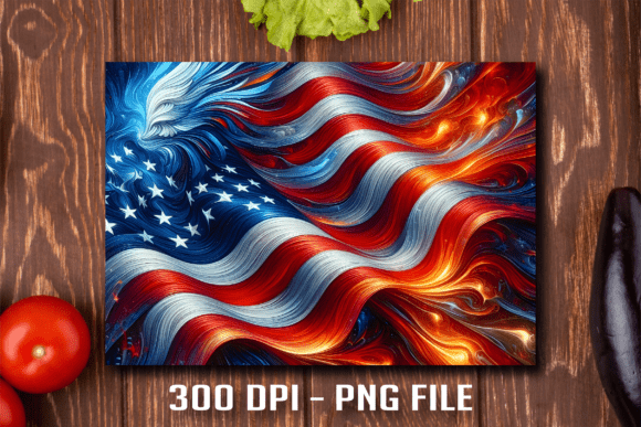 Flame Swirl Patriotic: A Bold Cutting Board Design for Makers