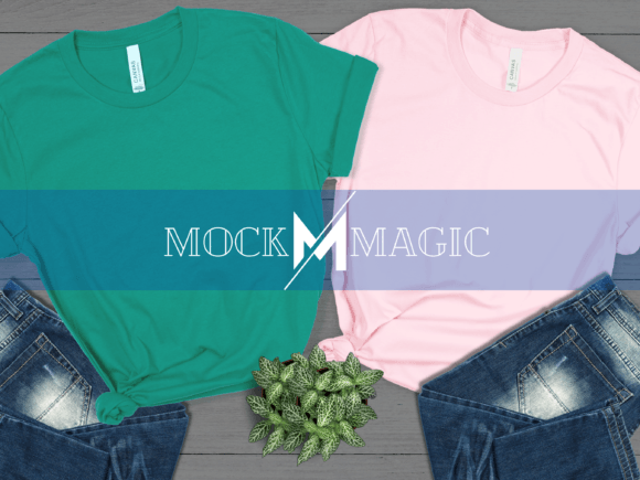 Showcase Your Designs: The Kelly & Pink Bella Canvas 3001 Mockup