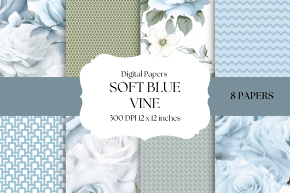 Soft Blue Vine Digital Papers: A Designer's Guide to Serene Visuals